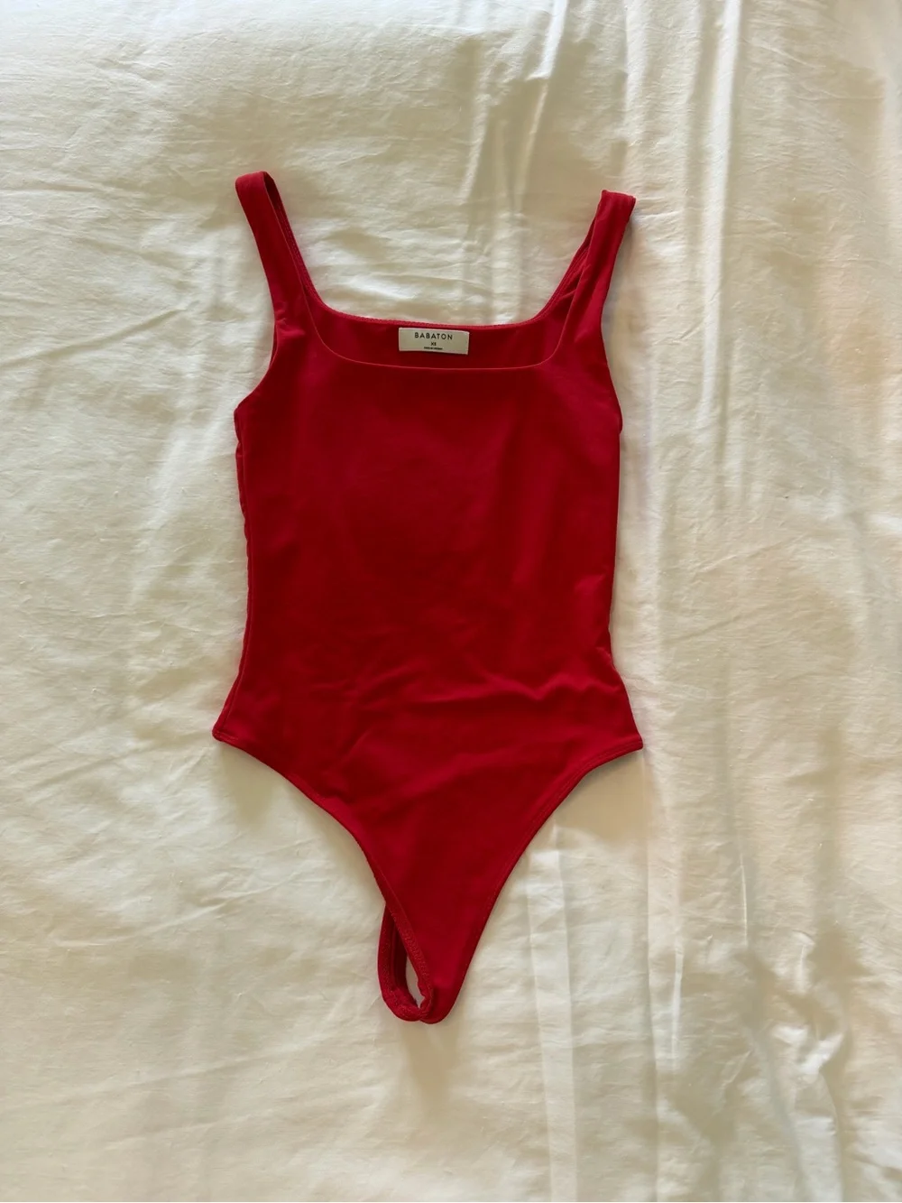 Aritzia Babaton Red Square Neck Tank